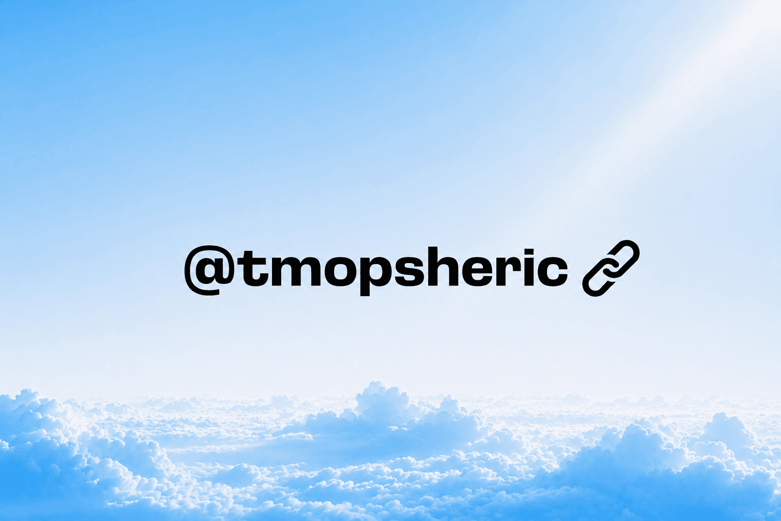 Atmospheric link over a cloudscape