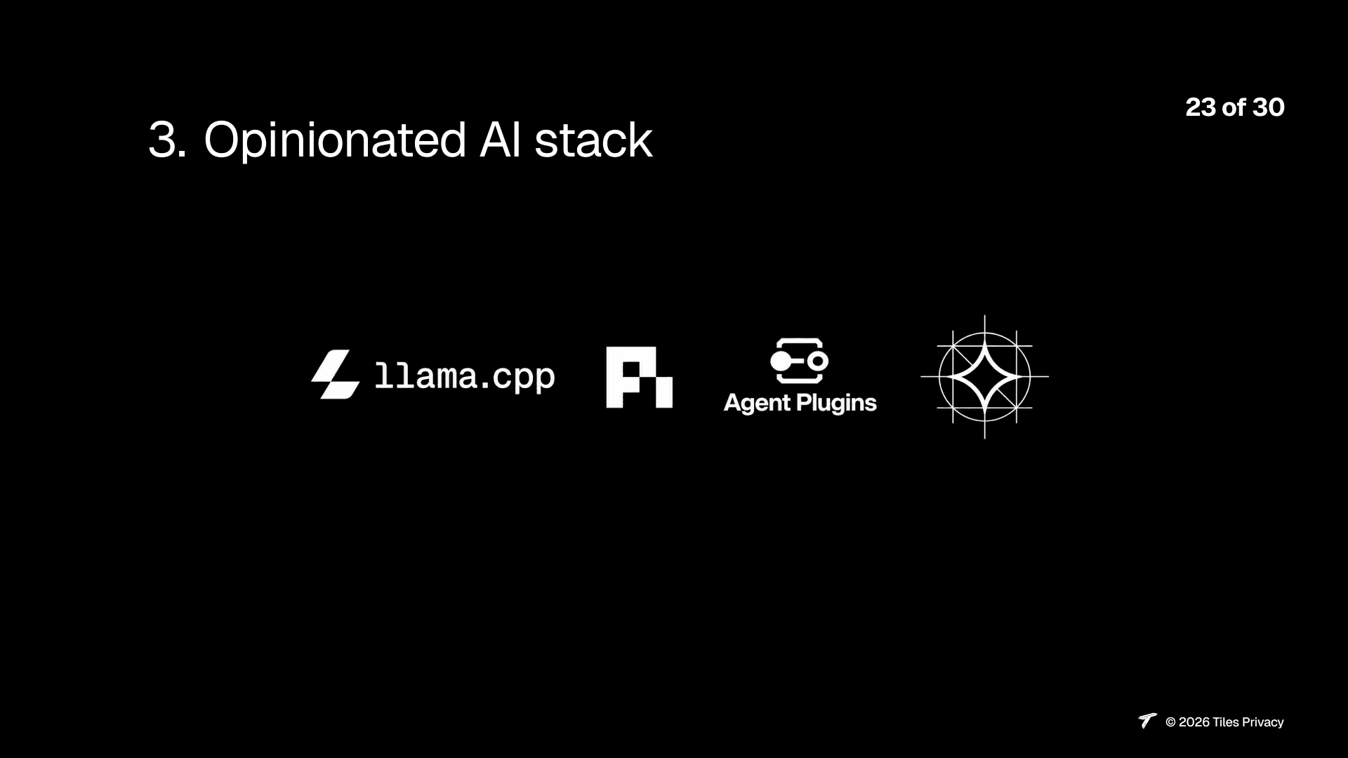 Slide 24: Opinionated AI stack
